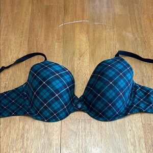 Victoria's Secret Plaid Bra - Green and Black